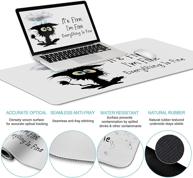 LIMKRIAN Desk Mat Set, Large Gaming Mouse Pad - Image 5