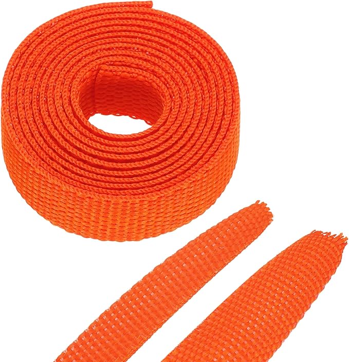 MECCANIXITY Braided Cable Sleeves Heat Shrinkable Fabric Sleeving, 5/16" 3ft by MECCANIXITY