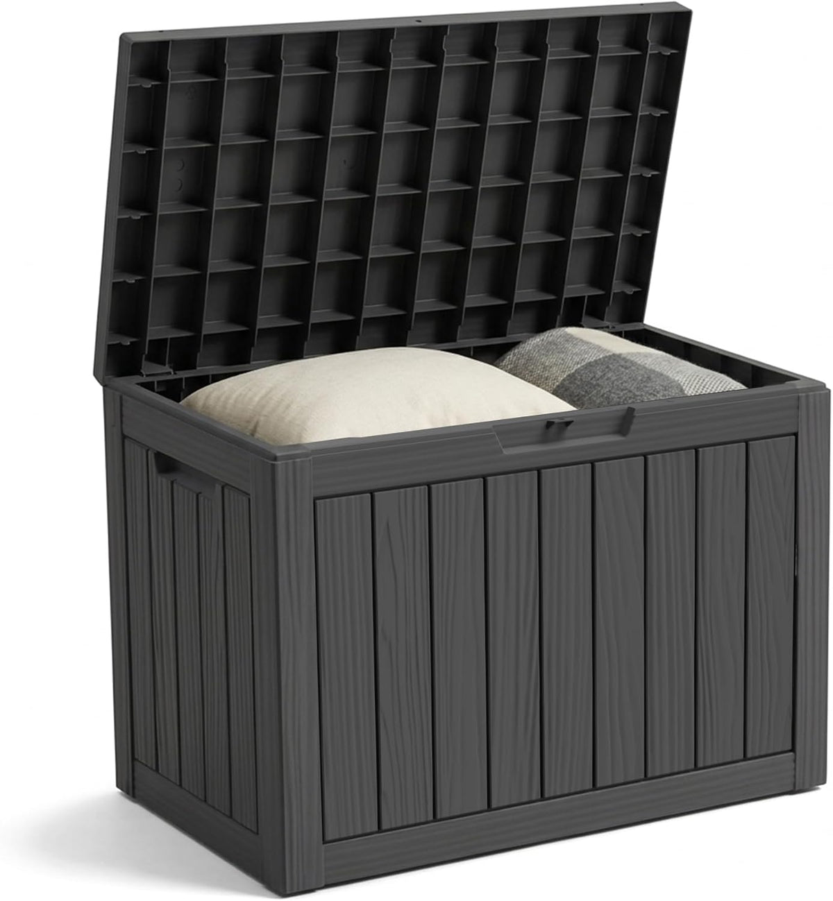 outdoor storage box, 50 gallon waterproof deck box, main product view
