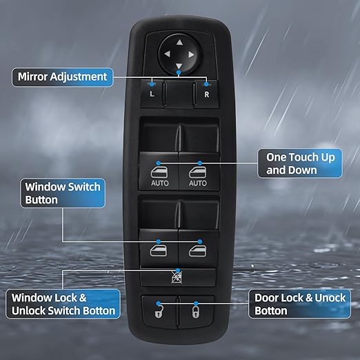 WUANGKI Master Power Window Switch Front Left Driver Side | 3+0 Pins | - Image 7
