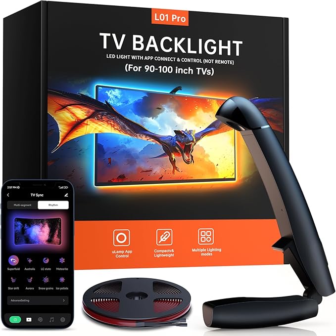 FFJ TV Lights That Change with TV, 21.3ft Cuttable TV LED Backlight by FFJ