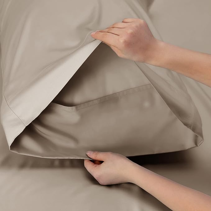Bedsure Queen Sheet Set, Rayon Derived from Bamboo, Cooling Sheets, Breathable - Image 5