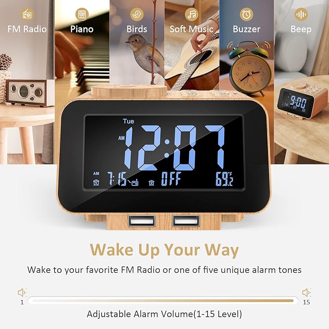 USCCE Digital Alarm Clock Radio - Image 6