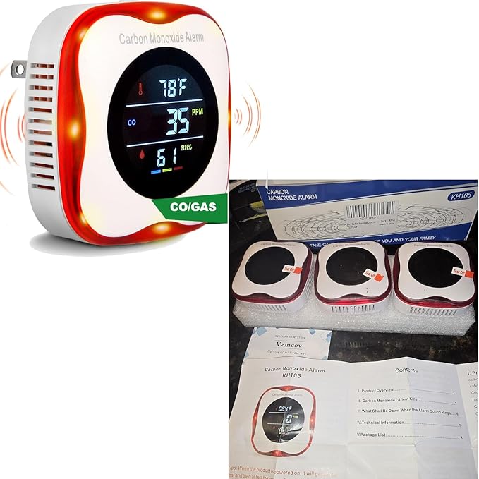 Vzmcov Plug-in Carbon Monoxide Detector - Image 8