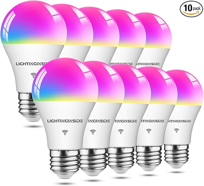 Smart Light Bulbs 10 Pack, Smart Bulb Compatible by Lightinginside
