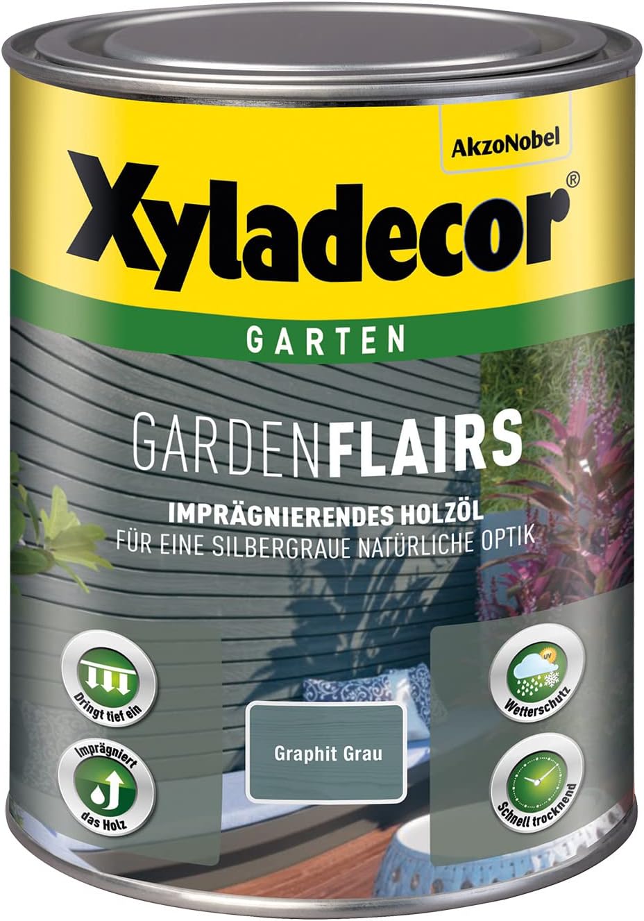 Xyladecor GardenFlairs, 1 Litre, Graphite Grey