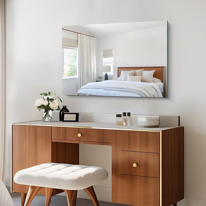 CILIBER Frameless Mirror, 24x36 Inch Bathroom Mirror - Image 2