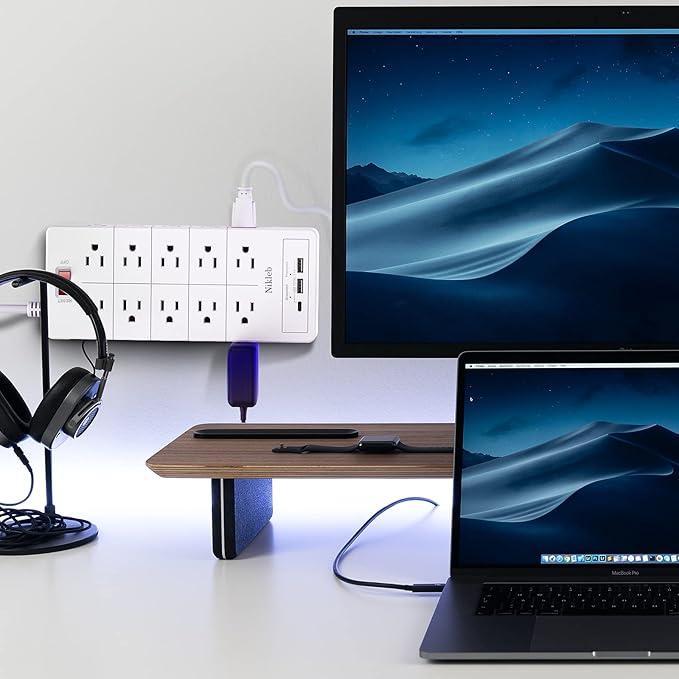 Power Strip Surge Protector 23 in 1, 6ft Extension Cord - Image 3