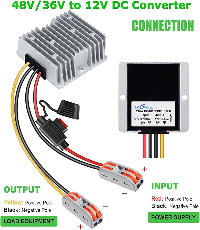 EAGWELL 48V to 12V Converter 10A 120W Golf Cart 48V 36V to 12V Converter - Image 6