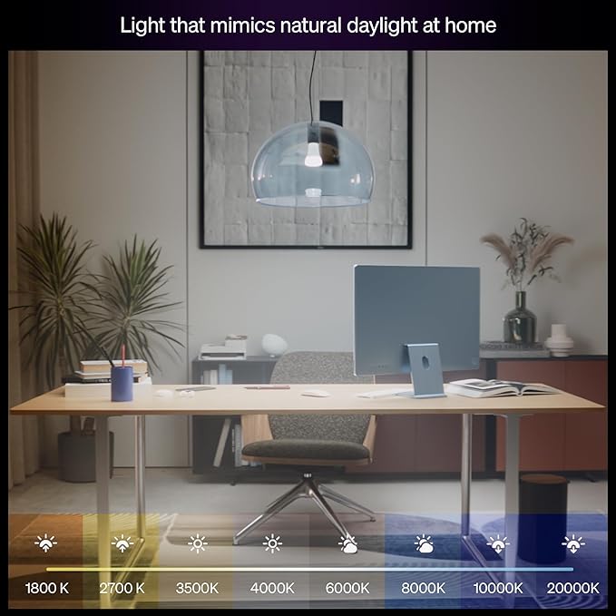 Philips Hue Smart LED A19 Bulb 2-Pack, E26 Base, Full Spectrum Light - Image 4