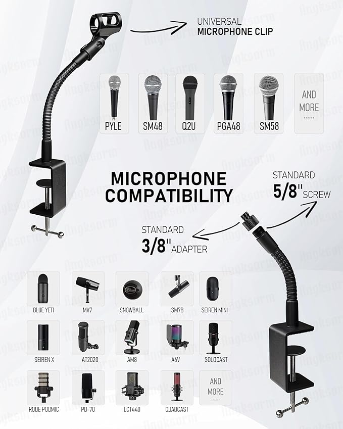 24-INCHS Flexible Gooseneck Microphone Stand - Image 5