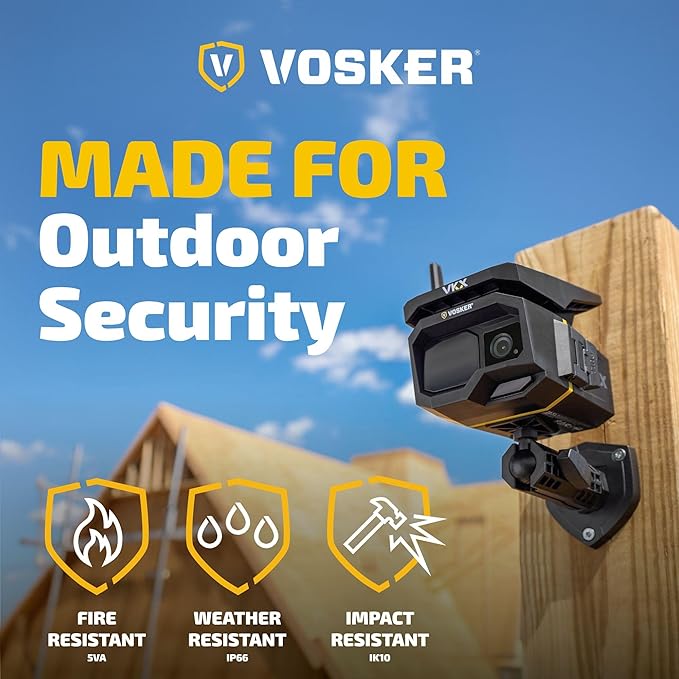 Vosker VKX Construction Pack Solar 4G LTE Security Camera, Wireless Outdoor - Image 4
