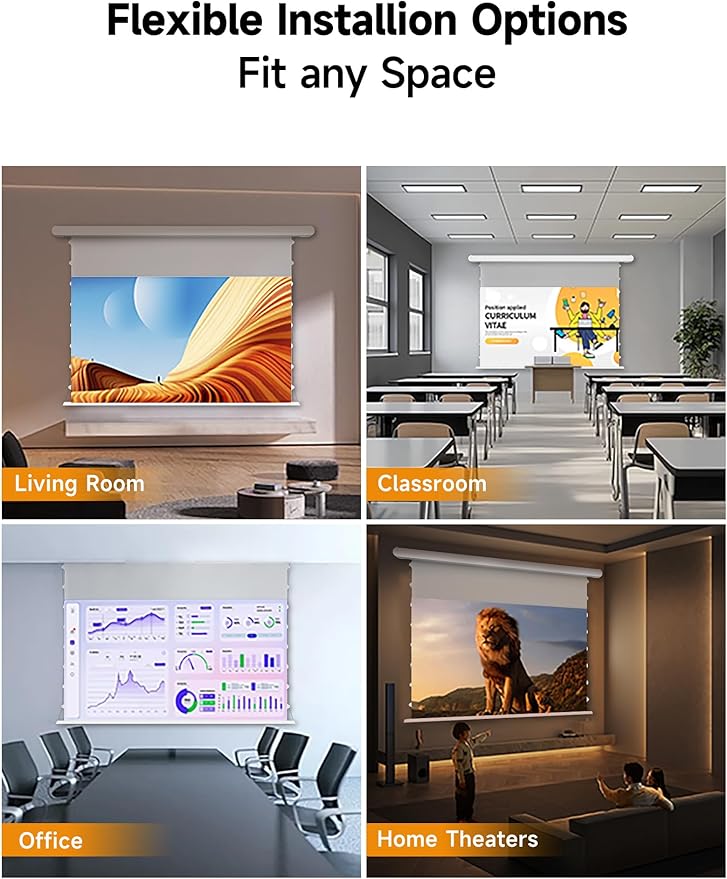 100" PureVision Motorized Projector Screen - Image 7