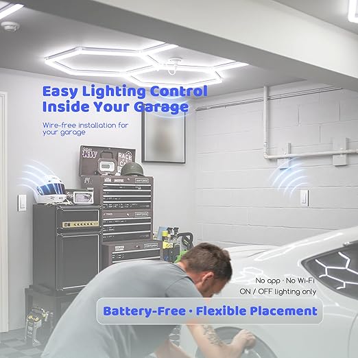 Avorecta Wireless Light Switch and Receiver Kit, Self-Powered Remote Control - Image 4