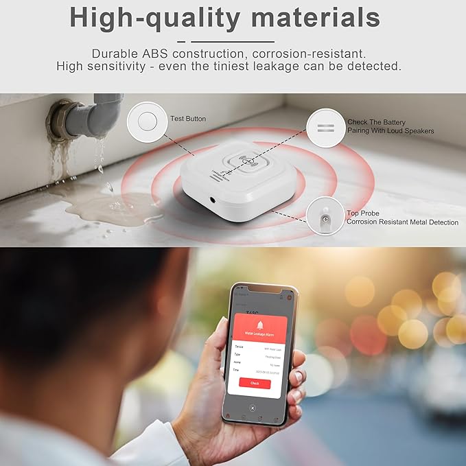 100dB Smart Water Sensor Alarm Water Leak Detectors - Image 6