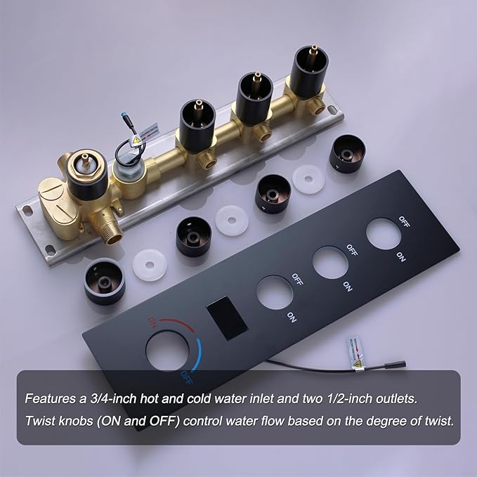 KATAIS Matte Black Tempreature Display Shower System - Image 7