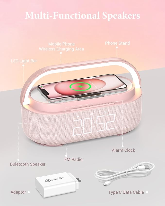 COLSUR Bluetooth Speaker Alarm Clock - Image 5