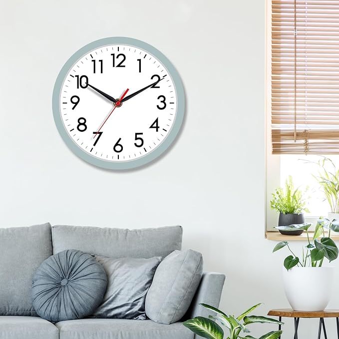 AKCISOT Wall Clock, Modern Small Wall Clocks Battery Operated 8 Inch, Silent - Image 7