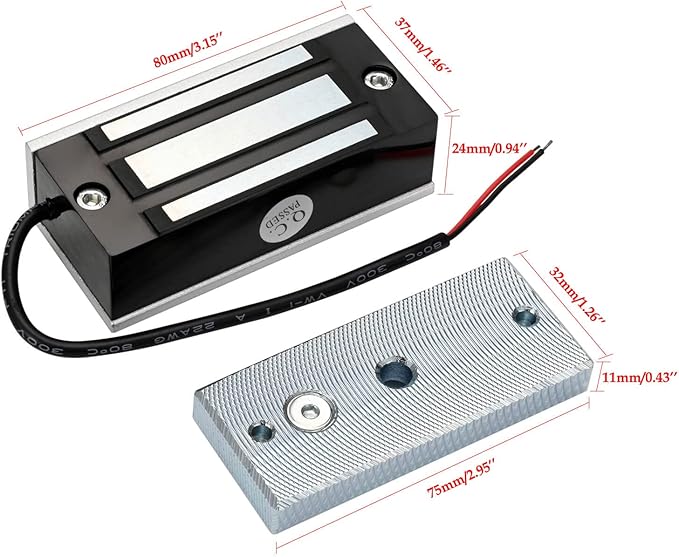 Electric Magnetic Lock 60KG 130LBS Holding Force Electromagnet Lock 12V Fail - Image 5