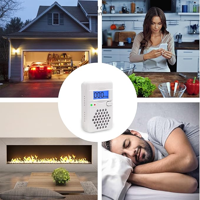 2 Packs Carbon Monoxide Detectors, Battery Operated CO Alarm Detector Monitor - Image 7