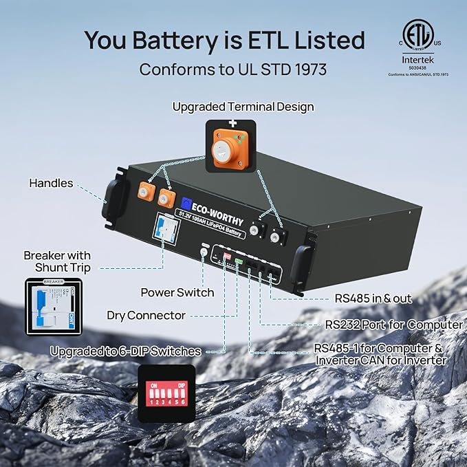 ECO-WORTHY Home Power Station Backup Power, 10240Wh LiFePO4 Battery Support - Image 4