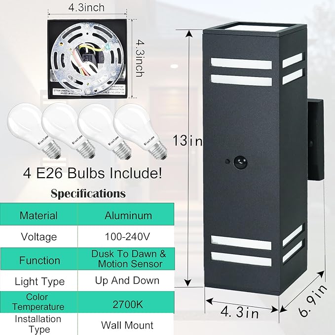 Motion Sensor Outdoor Wall Lights - Image 6