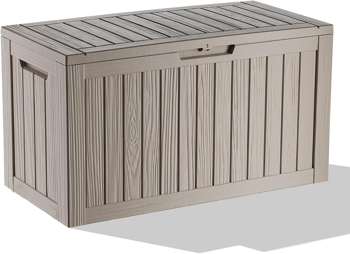 85 gallon outdoor storage box waterproof, resin deck, main product view
