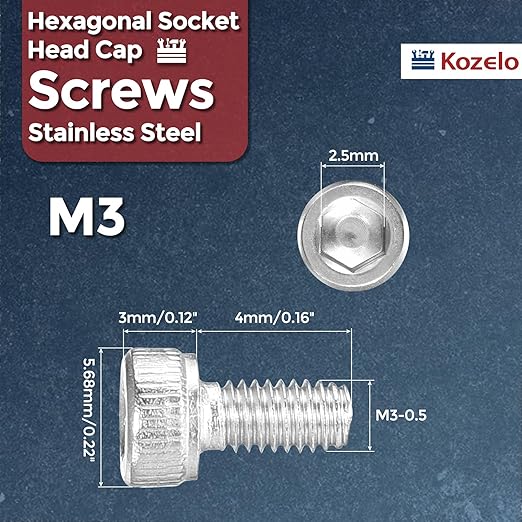 Kozelo 100pcs Socket Head Cap Screws - Image 2