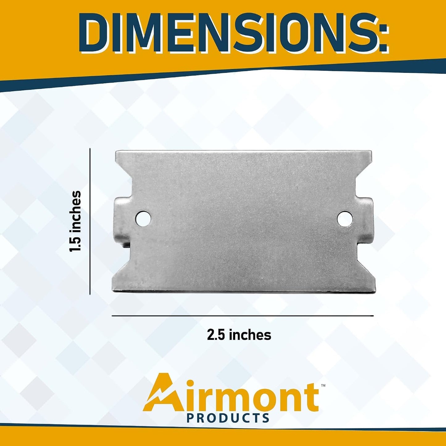 Safety Nail Plate Stud Guard, 1.5 x 2.5 In, 200 Pack | Protection plate shield for electrical wire and pipe. 16-gauge zinc-plated steel, sharp prongs, corrosion resistant.