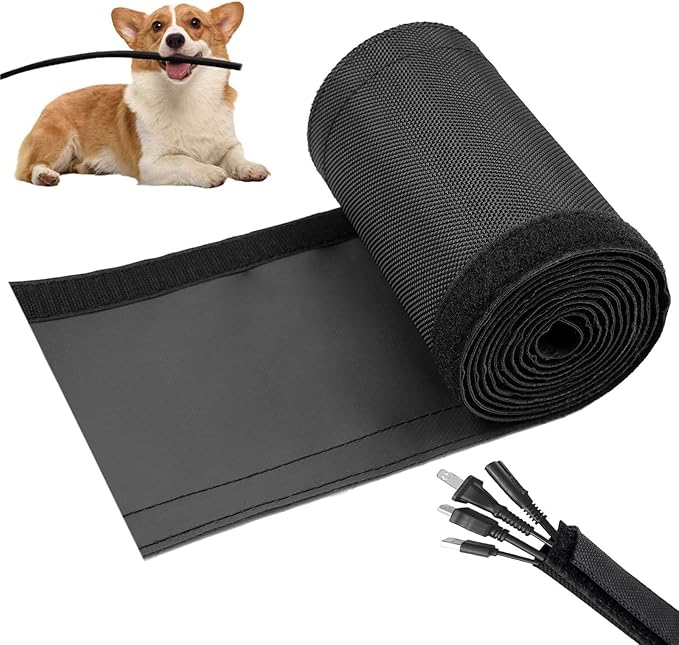 Flauzmann 1.5" - 6.6FT Chew Proof Cord Protector from Pets, Automotive Wires by Unknown