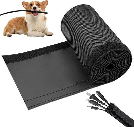 Flauzmann 1.5" - 6.6FT Chew Proof Cord Protector from Pets, Automotive Wires by Unknown