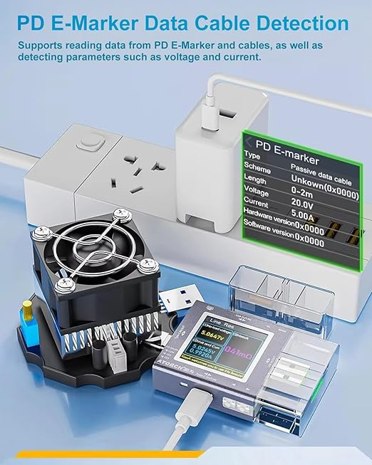 Eversame USB Tester, Type-C/USB 2 in 1 Fast Charging Protocol Voltmeter Power - Image 4