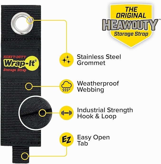 Heavy-Duty Wrap-It Storage Straps, 13-inch - Image 5