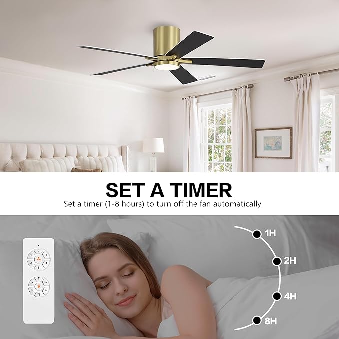 WINGBO 48" DC Flush Mount Ceiling Fan - Image 8