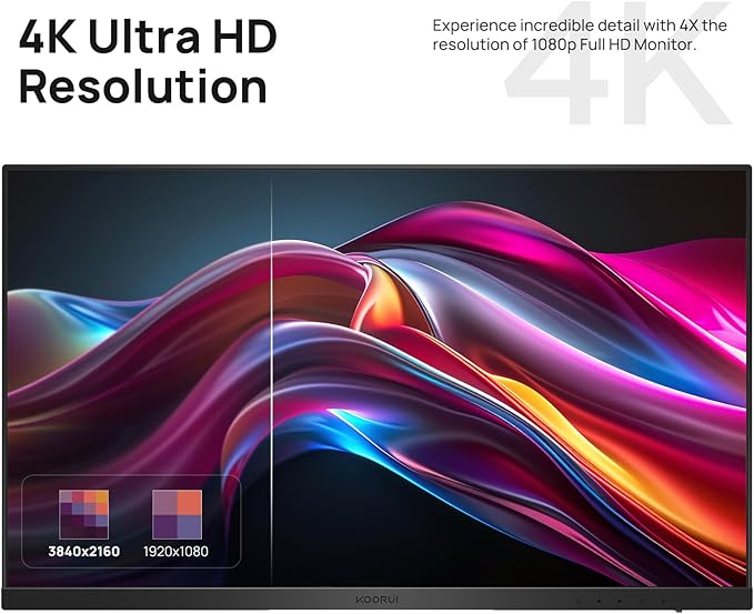 KOORUI 27 Inch 4K Monitor Computer UHD IPS Display, 99% sRGB, 95% DCI-P3 - Image 2