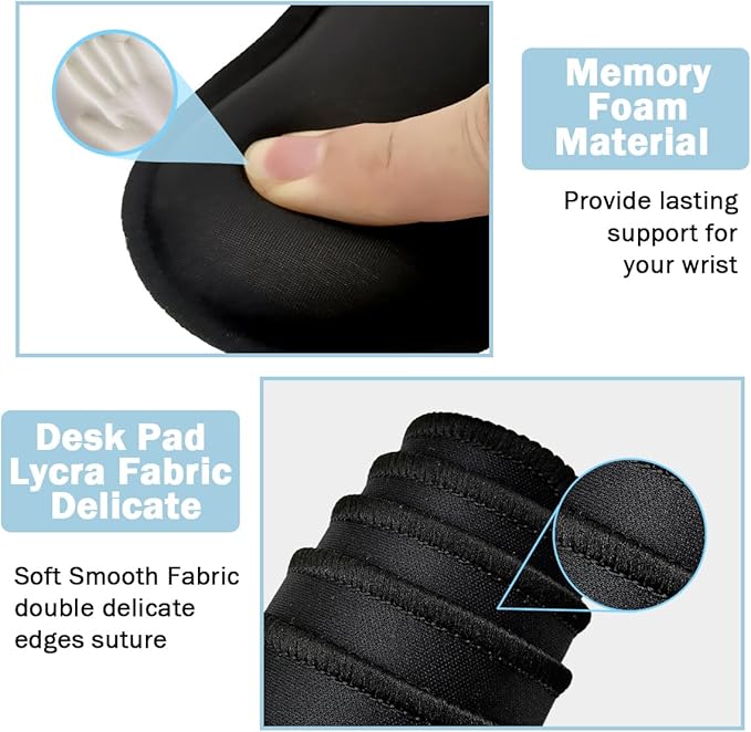 4-in-1 Large Gaming Mouse Pad, Keyboard Wrist Rest Pad & Wrist Support Mousepad - Image 5