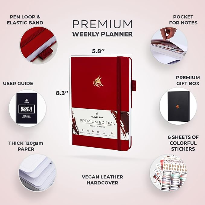 Clever Fox Planner Premium Edition – Undated Luxurious Weekly & Monthly Planner - Image 2