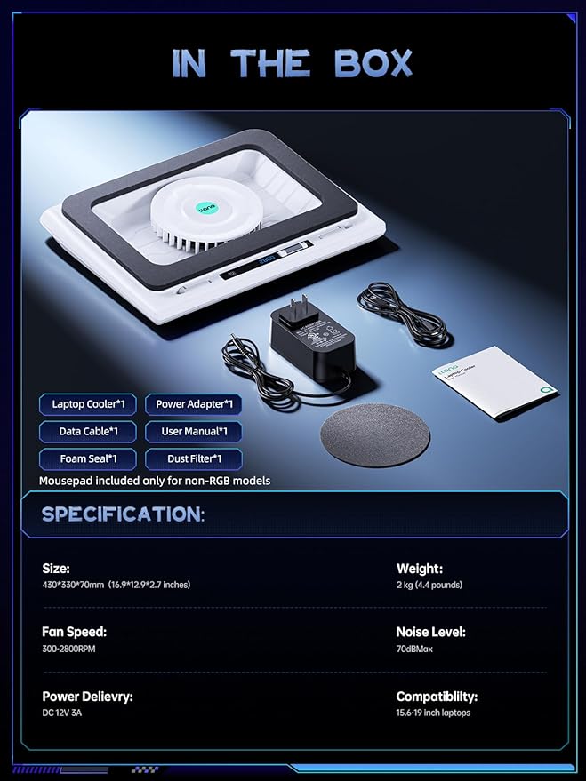 llano V12 Laptop Cooling Pad - Image 7