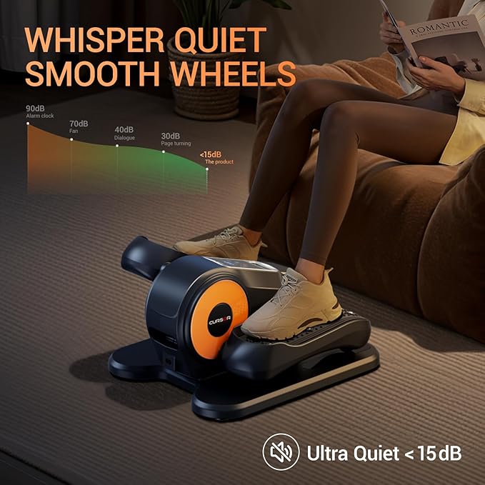 Under Desk Elliptical Machine, Electric Seated Pedal Exerciser, Min Leg - Image 5