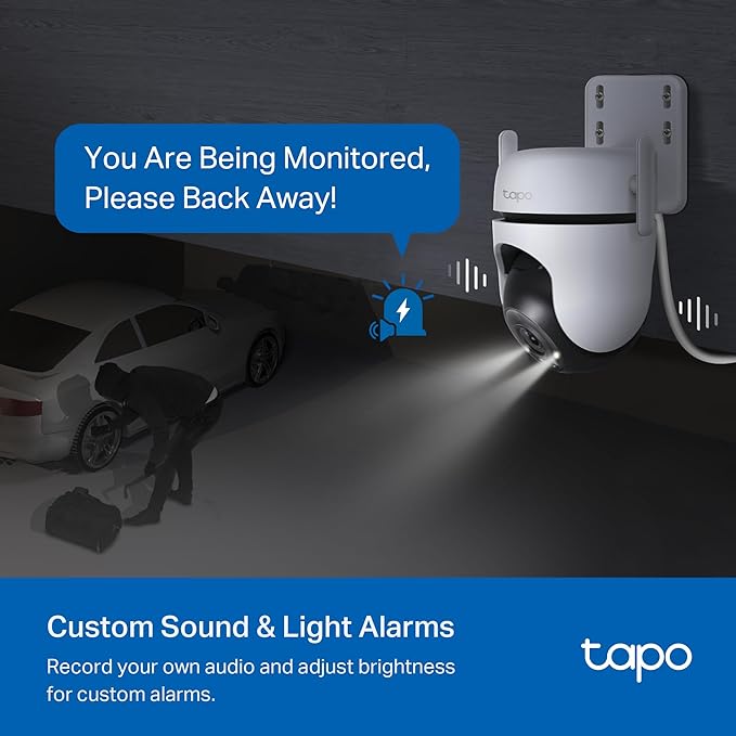 TP-Link Tapo 2K QHD Outdoor Pan/Tilt Wi-Fi Security Camera, 360° View, Motion - Image 9