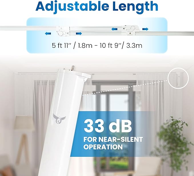 Osprey Smart Curtain Track, Single-Piece Motorized Rod, Adjustable Length - Image 4