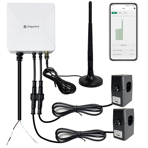 WiFi Energy Monitor with 2 * 300A Clamps, Real-Time Electricity Tracking by EdgeAnt