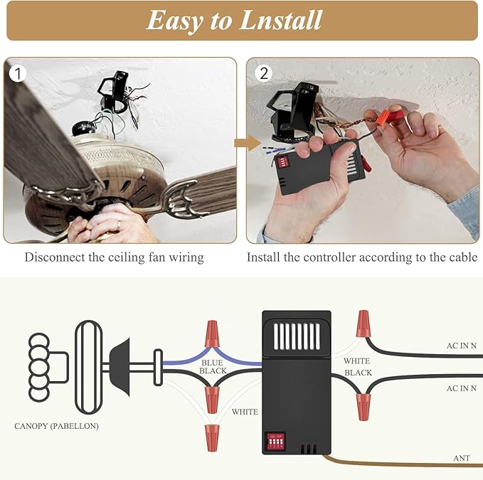 Hampton Bay Universal Ceiling Fan Thermostatic Remote Control Kit - Image 7