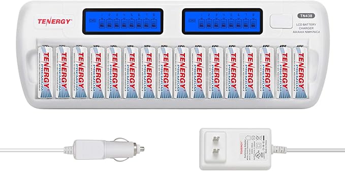 Tenergy TN438 16-Slot Smart Battery Charger by Tenergy