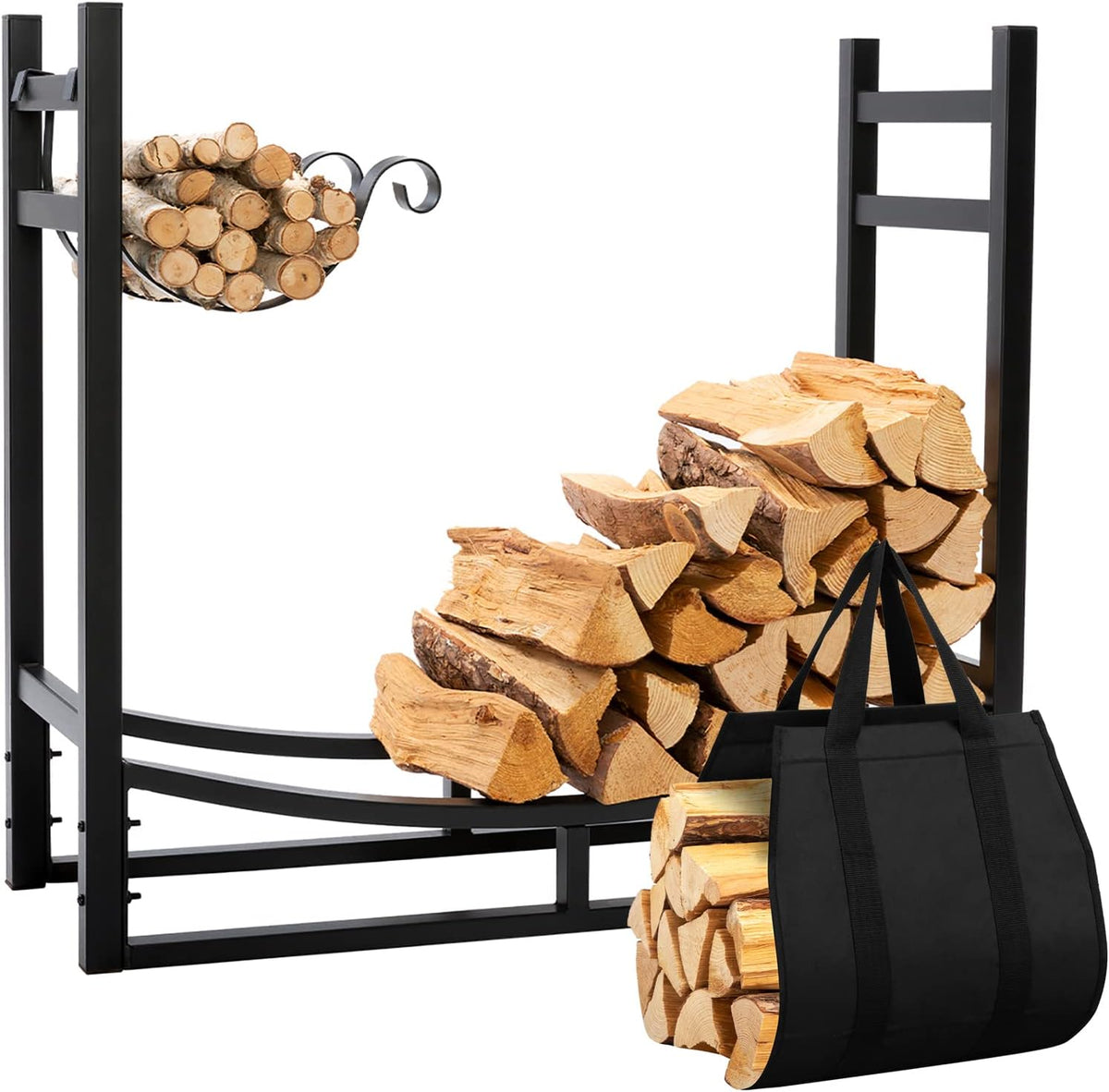 doeworks heavy duty firewood racks 3 feet indoor/outdoor, main product view