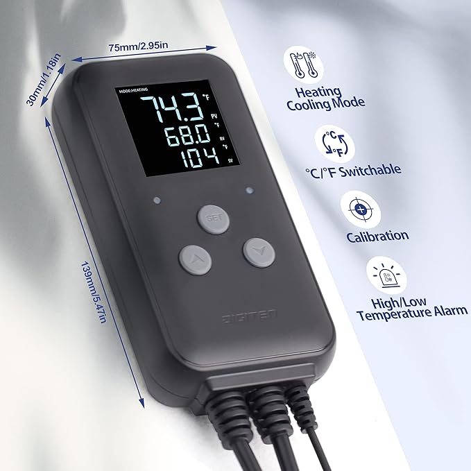 DIGITEN Heat Mat Thermostat Waterproof Temperature Controller DTC315 Greenhouse - Image 3