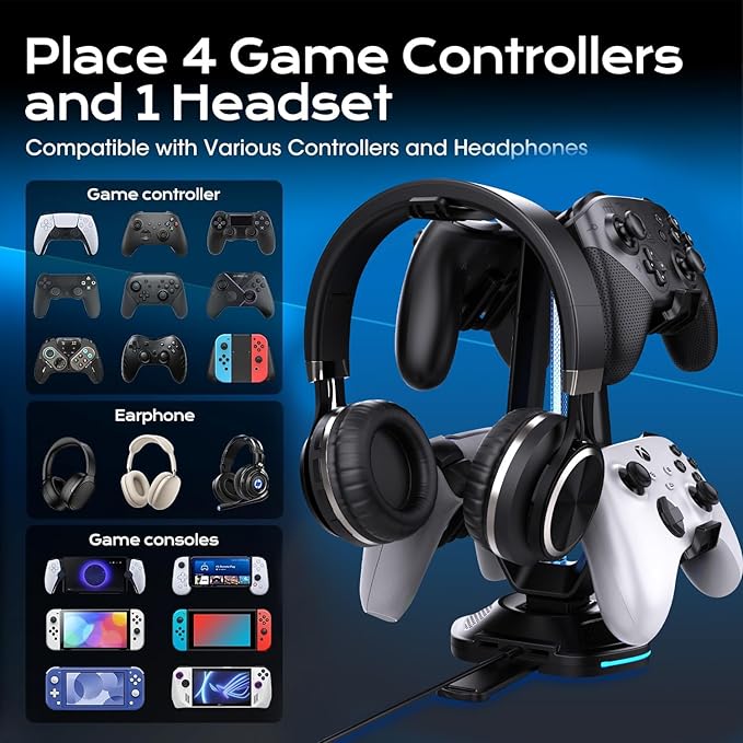 Oritikur RGB Headset Stand - Image 2