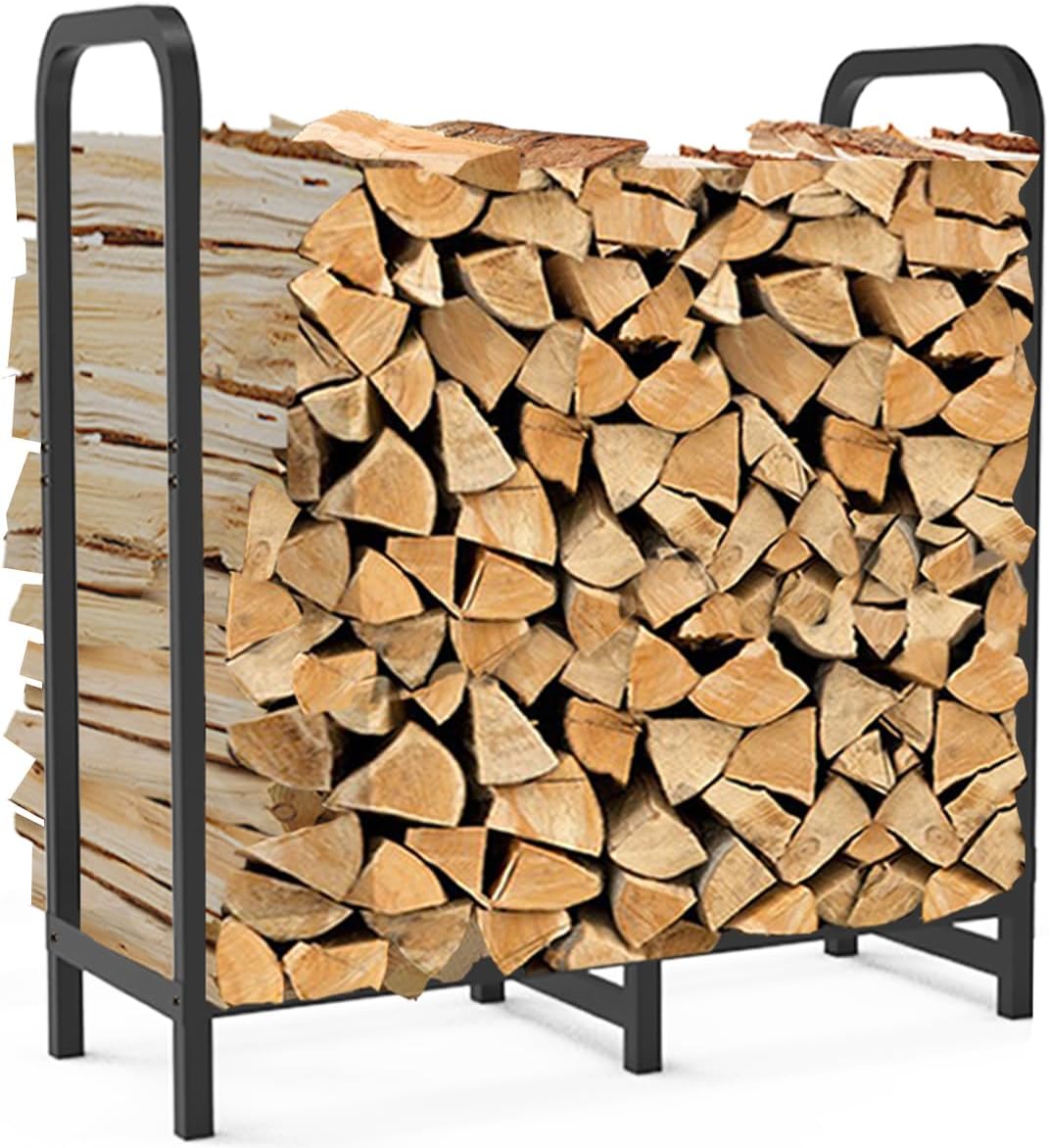 2.8ft firewood rack holder, adjustable heavy duty fire, main product view