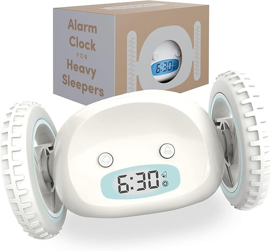 CLOCKY Alarm Clock on Wheels – Loud Rolling Alarm Clock by Clocky