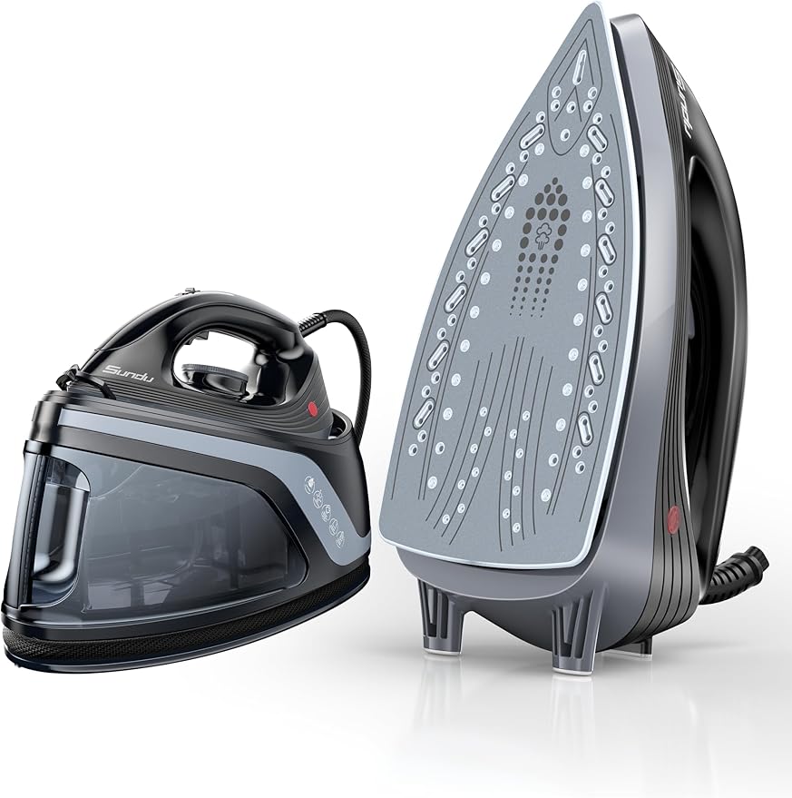 Sundu Steam Iron, 40g/min Continuous Steam, 44 OZ Removable Tank, Built-In Pump by Sundu